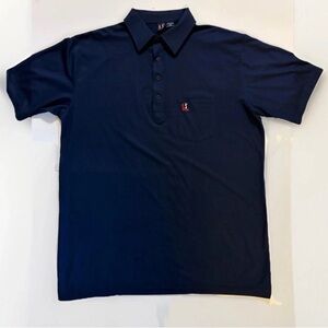 PGA Tour Blue Polo Shirt Short Sleeve Classic Design size LT